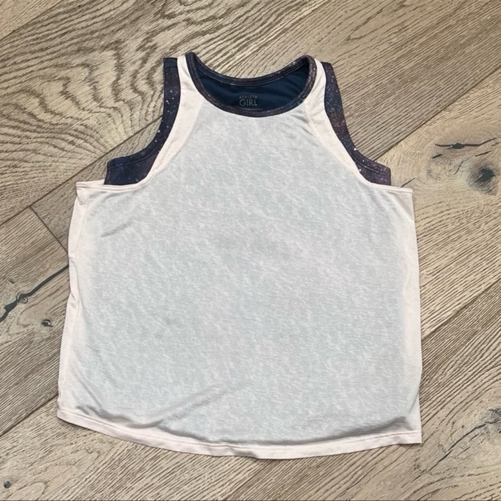 Athleta Girl Peach with Navy, Mauve Tank Top